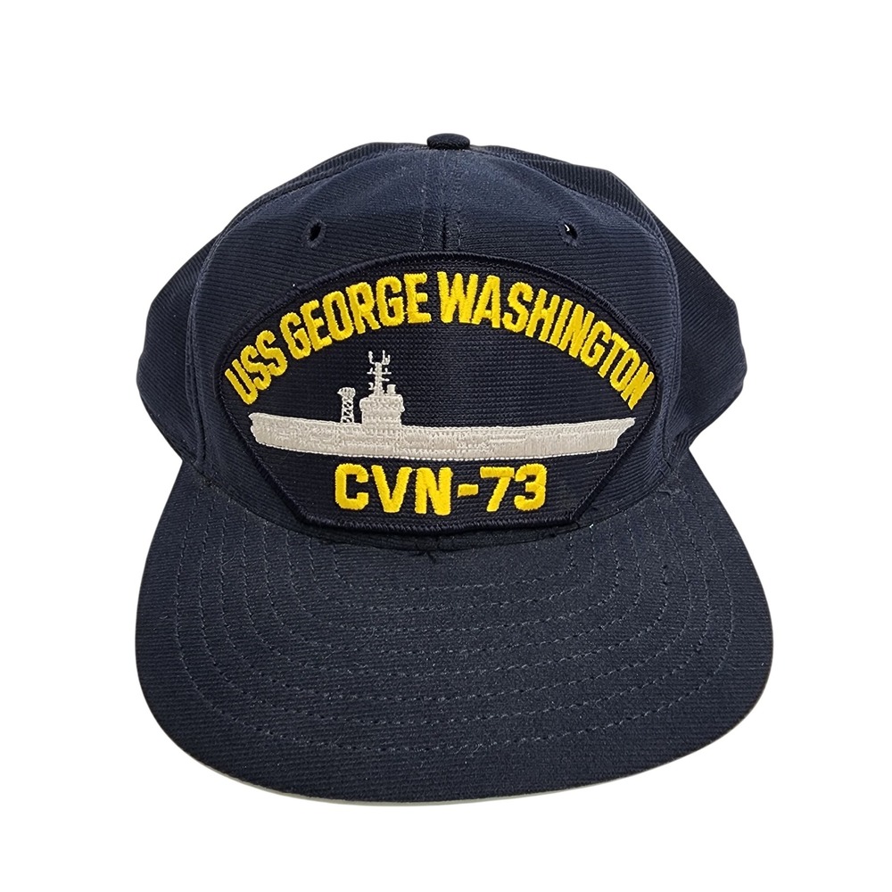 USS George‎ Washington CVN-73 Hat Snapback Cap Blue